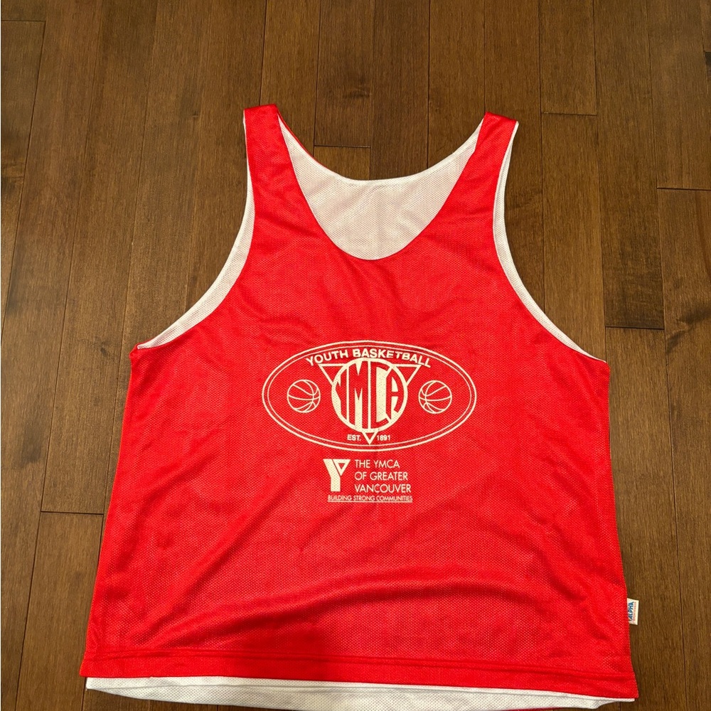 Vintage YMCA Red Basketball Tank Top